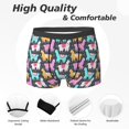 thumbnail image 2 of Men's Boxer Briefs, Colorful Alpaca Soft Comfy Mens Underwear Boxer Briefs Breathable With Widen Waist, 2 of 7