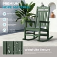 thumbnail image 2 of Oversized HDPE Outdoor Rocking Chair, All-Weather High Back Porch Rocker, Green, 2 of 7