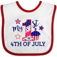 thumbnail image 3 of Inktastic My 1st 4th of July with Stars and Cupcake Boys or Girls Baby Bib, 3 of 4