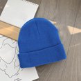 thumbnail image 1 of YAOBAMM Chapeau Uni Hommes Femmes Automne Hiver Bonnet Tricoté Chapeau Uni Sans Bord Rétro Rond Dôme Extérieur chandail-Over Chapeau de Ski Mode Urbaine, 1 of 7