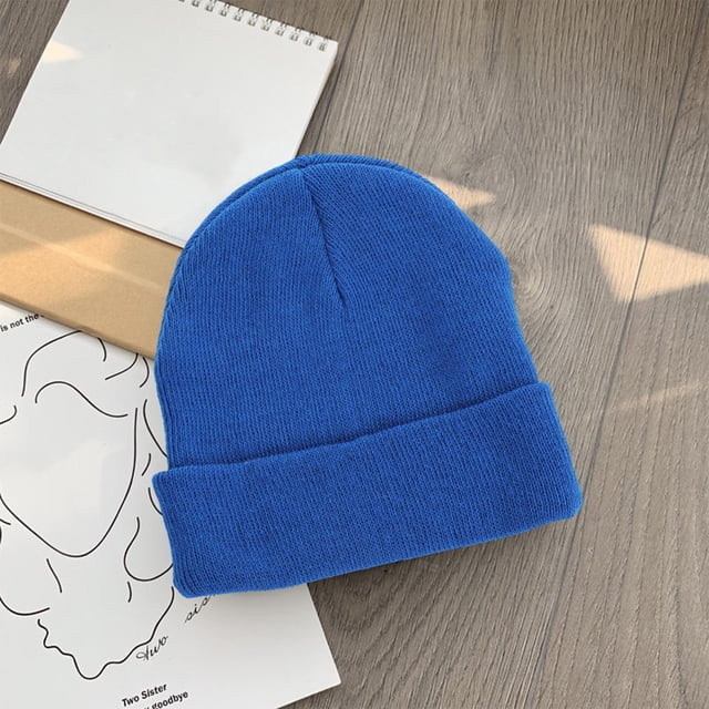 YAOBAMM Chapeau Uni Hommes Femmes Automne Hiver Bonnet Tricoté Chapeau Uni Sans Bord Rétro Rond Dôme Extérieur chandail-Over Chapeau de Ski Mode Urbaine