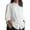 503_White, variant on Jxximdong Button Down Shirts for Women, Summer Solid Color V Neck 3/4 Sleeve Shirts Casual Loose Fit Trendy Tops for Women, Green Women's Blouses