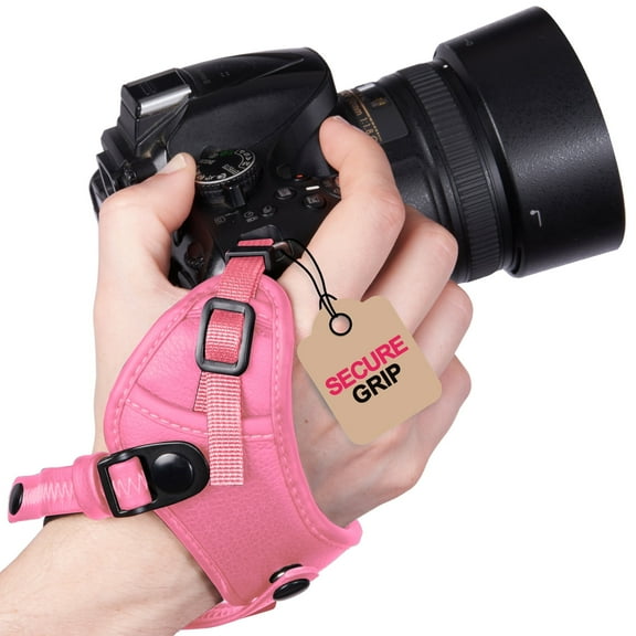 Art Tribute Camera Hand Strap,Rapid Fire Secure Grip Wrist Straps for Mirrorless Camera and DSLR - Pink