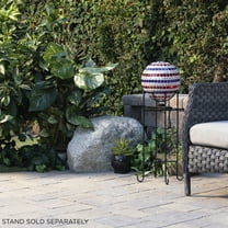 Alpine Corporation 10" Glass Mosaic Patriotic Gazing Ball, Multicolor