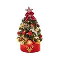 thumbnail image 2 of 18 Inch Tabletop Mini Christmas Tree, Miniature Pine Christmas Tree with Hanging Ornaments, Battery Operated Artificial Xmas Tree, Best DIY Christmas Decorations(Red), 2 of 6