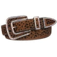thumbnail image 2 of 1 1/2" Hair Calf Rhinestone Ornaments Genuine Leather Belt, 2 of 2