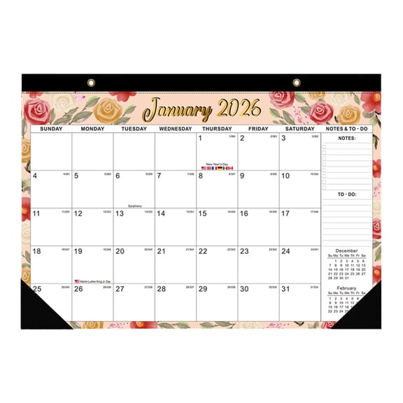 2026 Desk Calendar - Jan 2026 - June 2027, 18 Months Extra Large Monthly Desk Calendar, 16.9"x12" , To-Do List & Notes, Best Desk/Wall Calendar For Planning Or Organizing