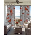 thumbnail image 3 of Christmas Black Out Curtains 54 Inch Long, Short Curtains for Small Window, Red Cardinal Birds on Branch Berries Grey Room Darkening Farmhouse Window Curtains for Kitchen Bedroom 42"x54" 2 Panels, 3 of 8