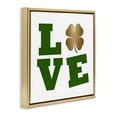 thumbnail image 2 of Stupell Industries Farmhouse St Patrick's Day Clover Love Gold Floating Frame Canvas Art, 25 x 25, by Sheldon Lewis, 2 of 7