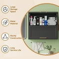 thumbnail image 5 of Bathroom Wall Cabinet, Metal Medicine Cabinet with 2 Doors, Wall Mounted Bathroom Storage Cabinet with Pegboard for Bathroom Laundry Room Kitchen, Black, 5 of 9