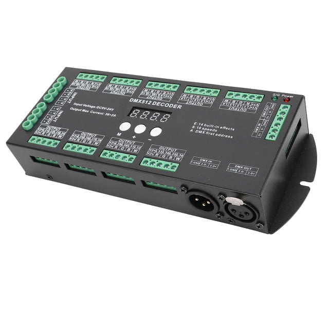 Digital Multiple X 512 Decoder, 14 Test Modes 36CH LED Digital Multiple X Decoder for KTV