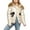 White, variant on Women Faux Fur Collar Jackets Hooded Front Zip Belt Short Coat Thermal Casual Stylish Winter Outwear With Pockets (XXS, White)
