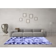 thumbnail image 3 of Ahgly Company Indoor Rectangle Abstract Blue Modern Area Rugs, 2' x 4', 3 of 4