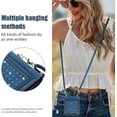thumbnail image 4 of for Samsung Galaxy Z Flip5 Crossbody Wallet Case for Women, Bling Glitter PU Leather Phone Case with RFID Blocking Card Holder Cover for Samsung Galaxy Z Flip 5 SZ Blue, 4 of 9
