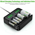 thumbnail image 4 of 8-Slot Battery Charger USB Powered AA/AAA/C/D Rechargeable Battery Charger with LCD Display, 4 of 8