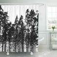 thumbnail image 1 of ABPHQTO Cortina de ducha de poliéster blanca con paisaje de silueta negra de bosque de árboles de pino oscuro 152x180 cm ABPHQTO PKNMT60x72Shower-1575, 1 of 2