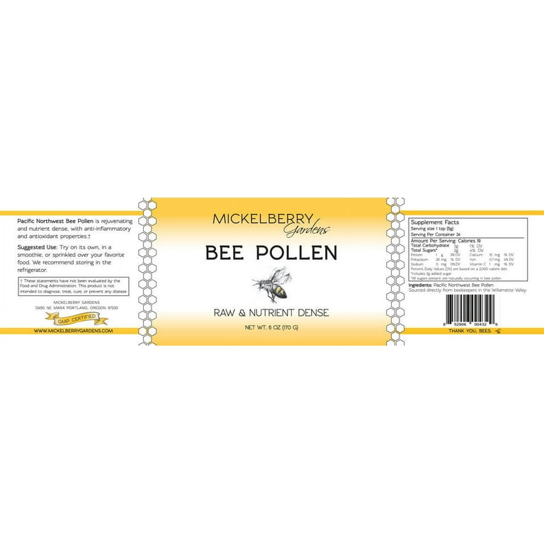 Beekeeper's Naturals B.Fueled Nourish & Support Bee Pollen Granules, 5.2 oz