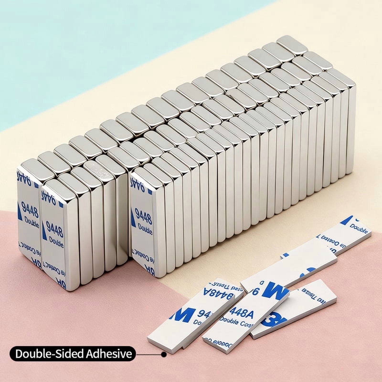 Powerful Neodymium Magnet With double-sided adhesive N35 NdfeB Permanent Magnetic imanes Block Super Strong Fridge Magnets