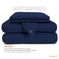 thumbnail image 4 of Juego de Funda para Edredon Duvet Dreamlab, Tamaño Matrimonial, Color Azul Marino, 3 Piezas, 4 of 9