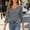 Gray, variant on Odbmxy V-Neck Women's Tops Fall Peplum 3/4 Sleeve Women Blouses Regular Ruffles Casual Plain Business Tops