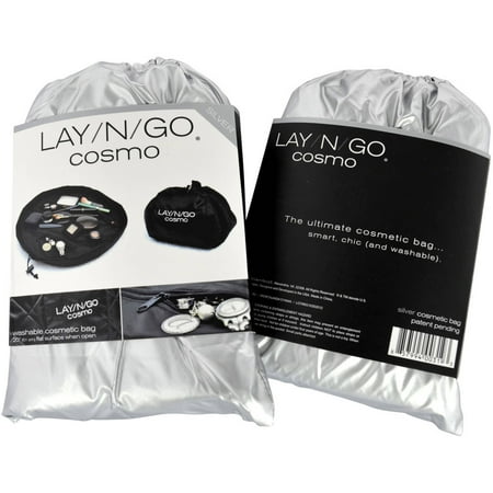 Lay N Go Cosmo Cosmetic Bag Silver Metallic