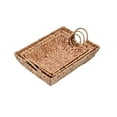 thumbnail image 5 of happimess TRY2000A-3SET Rowan Bohemian Cottage Handwoven Hyacinth Rectangular Decorative Basket Trays with Handles, Natural (Set of 3), 5 of 7
