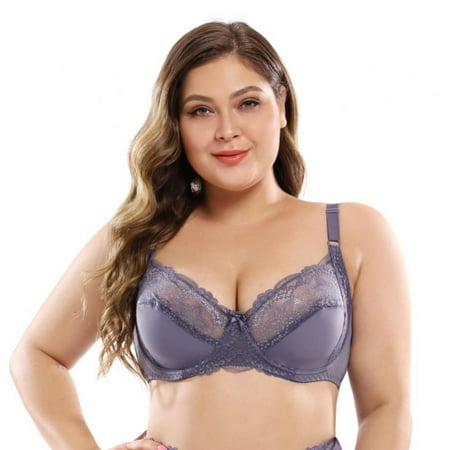 

Women Thin Lace Design Underwire Bra Bralette Lingerie