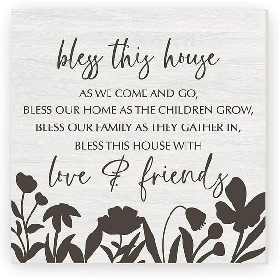 Bless This House As We Come And Go Rustic Wood Sign 12x12 (Unframed)