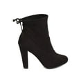 thumbnail image 2 of New Women Breckelles Pamela-07 Faux Suede Drawstring Chunky Heel Sock Bootie, 2 of 5