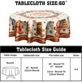 thumbnail image 2 of Merry Christmas Tablecloth Round 60 Inch,Traditional Xmas Gingerbread Man Cookie Reusable Washable Circular Table Cover for Holiday Home Kitchen Party Wedding Picnic, 2 of 7