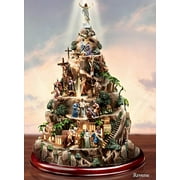 The Bradford Exchange Thomas Kinkade Faith Mountain The Story Of Christ Illuminated 3D Masterpiece Tabletop Sculpture Celebrates The Story of Easter In 13 Scenes And 45 Sculpted Figures 15-Inches