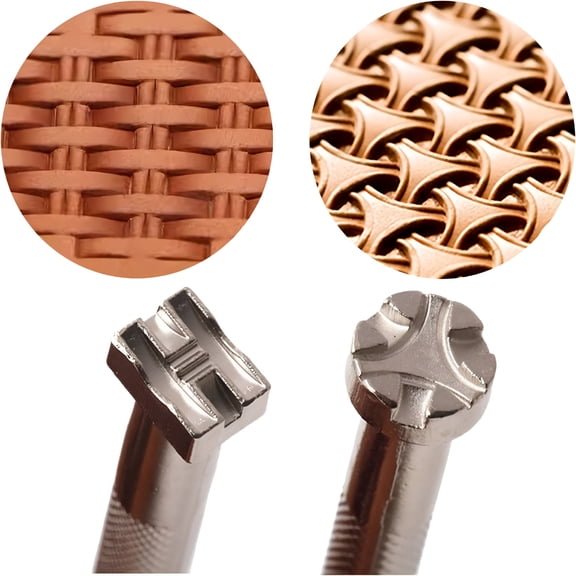 EXLEAF Leather Stamping Tools,2 Pieces Professional Leather Stamps for Craft Working