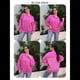 thumbnail image 4 of Sudadera para Mujer, Estilo Informal, de Larga, con Botones y Cuello Henley, Estilo Túnica, para Otoño. Rosa Brillante XL, 4 of 7