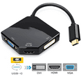 thumbnail image 1 of Adaptador multipuerto, cable USB-C tipo C 3.1 (compatible con Thunderbolt) a HDMI DVI VGA 4 K convertidor de adaptador de cable para nuevo Macbook Pro Adepaton 2035663-2, 1 of 9