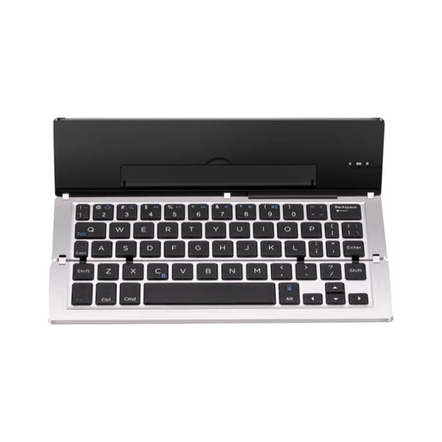 Dsscvnef Mini Clavier Sans Fil Portable Pliable Rechargeable en Alliage d'Aluminium Support de Voyage Maison Compatible avec Plusieurs Appareils