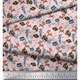 thumbnail image 3 of Soimoi Rayon Crepe Fabric Floral,Fish & Deer Cartoon Print Sewing Fabric Yard 46 Inch Wide, 3 of 3