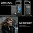 thumbnail image 3 of Compatible Magsafe 2 in 1 Detachable Google Pixel 9 / 9 Pro Wallet Case with Card Holder Women Men,Magnetic PU Leather RFID Blocking Flip Kickstand Credit Slots Luxury Case, Black, 3 of 12