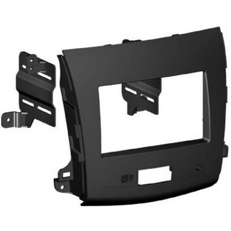 Installation Mounting Kit - SCOSCHE MI3015B 2007-13 Mitsubishi Outlander ISO Double DIN and DIN+Pocket Mounting Dash Kit for Car Radio / Stereo Installation