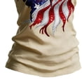 thumbnail image 3 of Felirenzacia Women's 4 of July Graphic T Shirt Basic Printed Round Neck Short Sleeves Tailored Tee Top Beige,M, 3 of 5