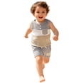 thumbnail image 4 of TOWED22 Baby Boys Outfits 2Pcs Summer Clothes Sleeveless Tank Top + Lightweight Shorts Set Car Dinosaur Print Toddler(Grey,3-6 M), 4 of 8