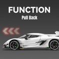 thumbnail image 3 of 1/24 Koenigsegg Jesko Diecast Alloy Metal Toy Car Miniature Vehicle Model Pull Back Sound Light Doors Openable Collection Gift, 3 of 5