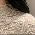 thumbnail image 5 of Women's Neck Thermal Underwear Top Elegant Lace Design Base Layer for Cold Weather Comfort, 5 of 5