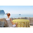 thumbnail image 2 of Vargottam Indoor/OutdoorRoundTablecloth 58 InchRoundTablecloth Waterproof PatioTableCloths,Spring/SummerTableCovers For Backyard CircularTable/Bbqs/Picnic -Yellow, 2 of 8