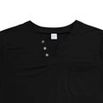 thumbnail image 7 of fatyb Mens Casual T-Shirts Summer Button V Neck Tee Pullover Solid Color Vacation Beach Tops with Pocket, 7 of 7