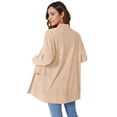 thumbnail image 4 of Anygrew Womens Cardigan Long Sleeve Light Khaki Cardigan For Women Sweater With Pocket,Size XL, 4 of 7