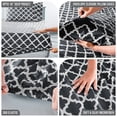 thumbnail image 6 of Lux Decor Queen Bed Sheet Set 4 Piece, Soft Microfiber, Deep Pockets - Quatrefoil Pattern, 1 Fitted & 1 Flat Sheet, 2 Pillowcases, Black, 6 of 8