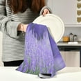 thumbnail image 6 of GZHJMY Purple Flowers Kitchen Dish Towel Set, Drying Kitchen Towels Tea Towels Gift Set for Drying Cleaning Cooking Baking 1Pcs, 6 of 7