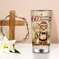 thumbnail image 3 of 60th Anniversary Tumbler Gifts, 60th Anniversary Wedding Gifts for Couple Parents Friends, 60 years Diamond Anniversary Tumbler Gifts for Him or Her, 20oz Insulated Cup Present (1 PC), 3 of 6