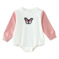 thumbnail image 1 of Gibobby Mameluco para niño Monos de triangular con estampado de de manga larga para niños pequeños y niñas(Rosa, 3-6 Meses), 1 of 5