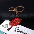 thumbnail image 4 of Crystal Rhinestone Keychain with Lip Design Fashion Key Ring for Women Bag and Purse Charms, 4 of 7